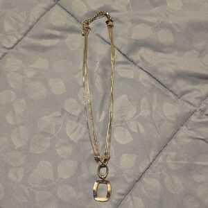 Gold Multi-Strand Pendant Necklace